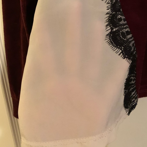 Velvet Long Sleeve High Neck Top - Picture 4 of 8